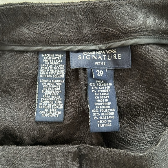 Jones New York Signature Petite 2P Black cropped pants - Picture 5 of 5